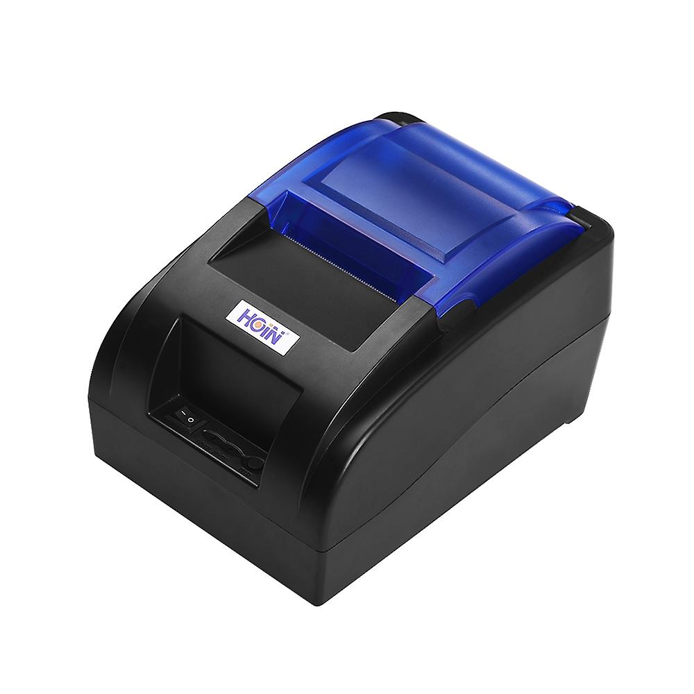 طابعة إيصالات حرارية محمولة بمنفذ USB من HOIN مقاس 58 مم، تدعم الطباعة السلكية، تدعم درج النقود