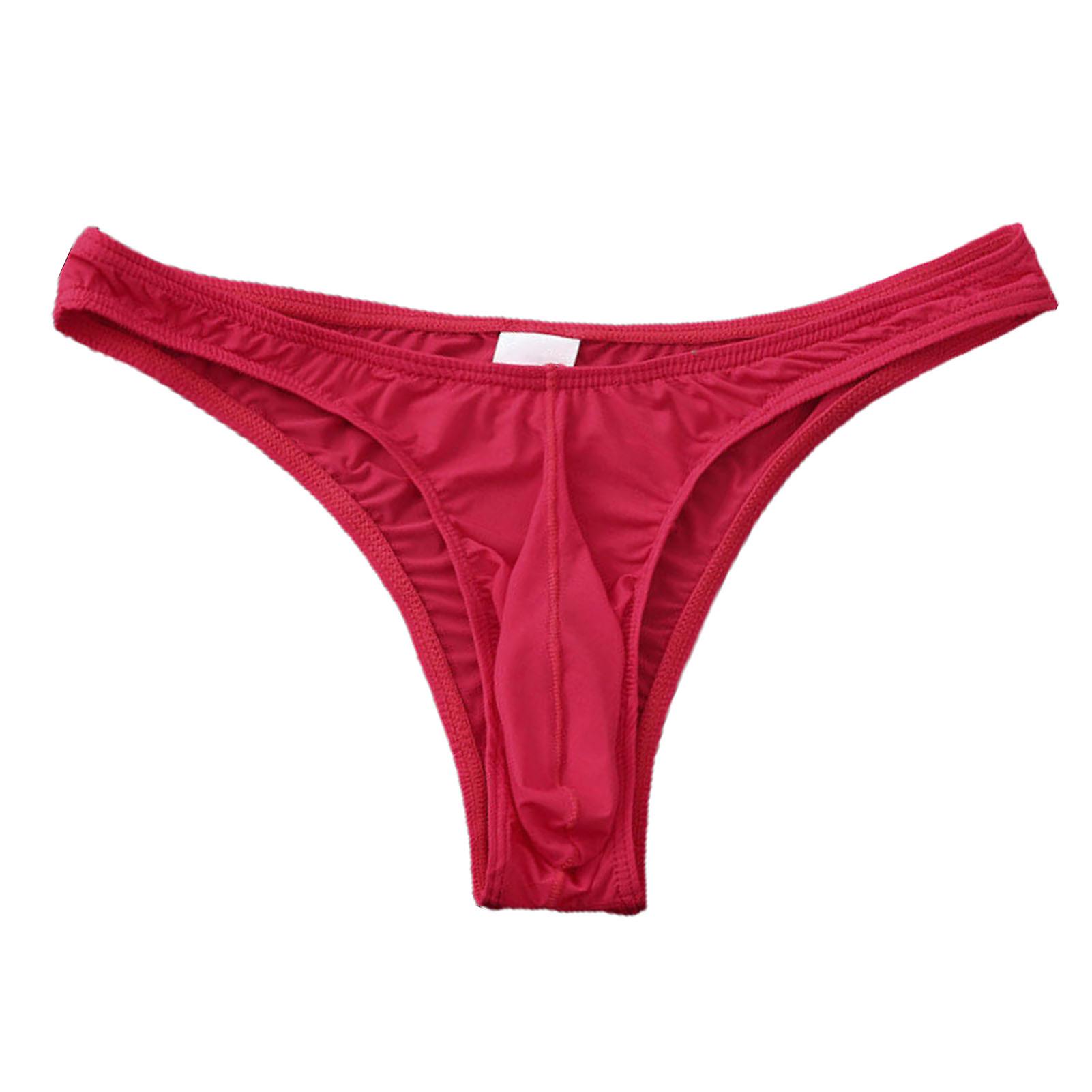 Men Briefs U Convex Breathable Elastic Transparent Ultra-soft Non-slip Low Rise Stretchy Men Underpants for Inner Wear