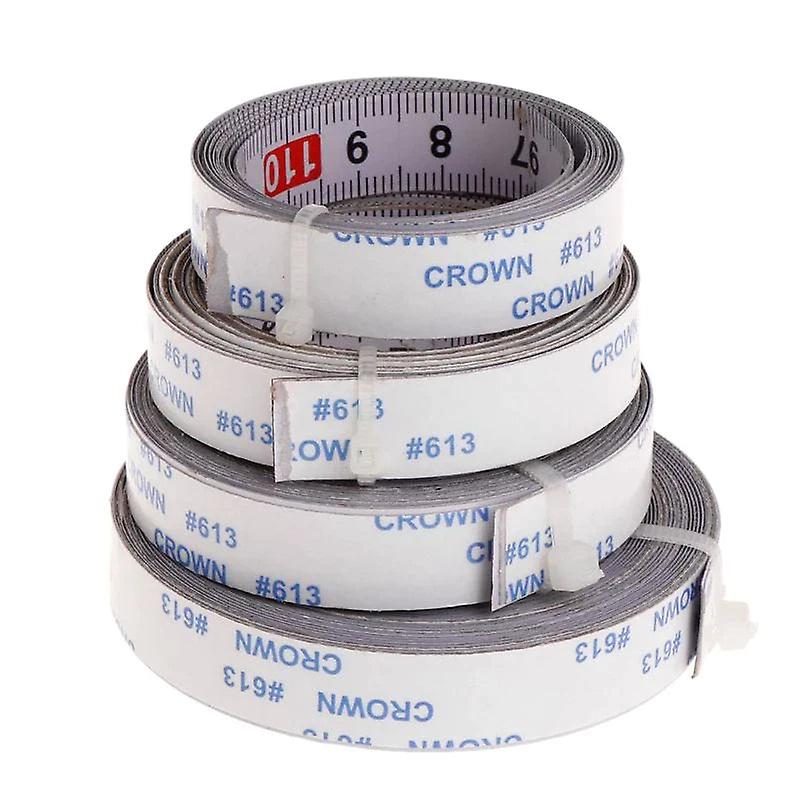 Miter Track Tape Measure Auto-adhésif Métrique Acier Ruler Miter Saw Scale pour T-track Router Table Saw Band Track 1/2/3/5m