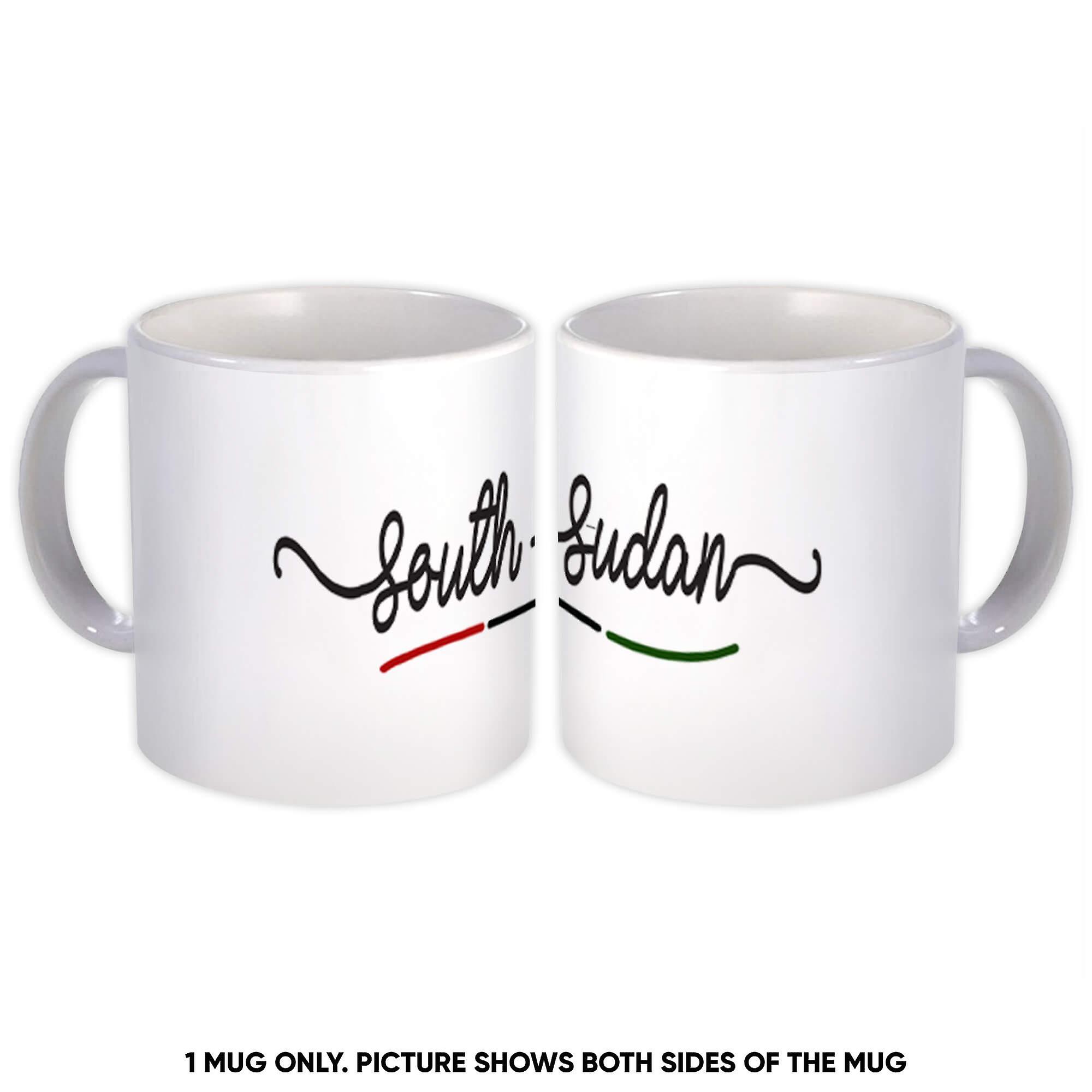 Geschenkbecher: Südsudan Flaggenfarben Süd