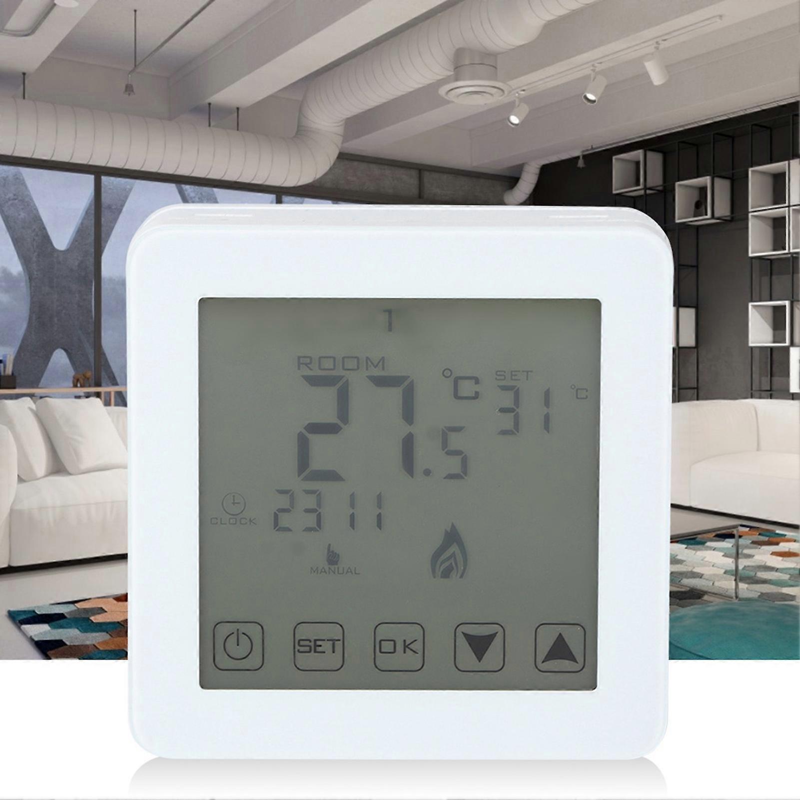 Wall Mounted Programmable LCD Screen Digital Electric Heating Thermostat Room Temperature Controller