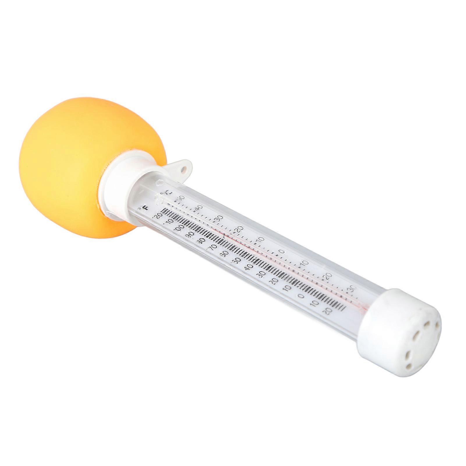 Swimming Pool Floating Thermometer Decorative Accurate Floating Water Temperature Meter Gauge Orange Shape 