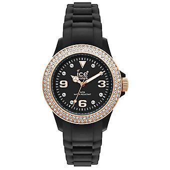 Ice-star black & white Quartz Analog Women Watch with ST Silicone Bracelet. Bk. U.S.09