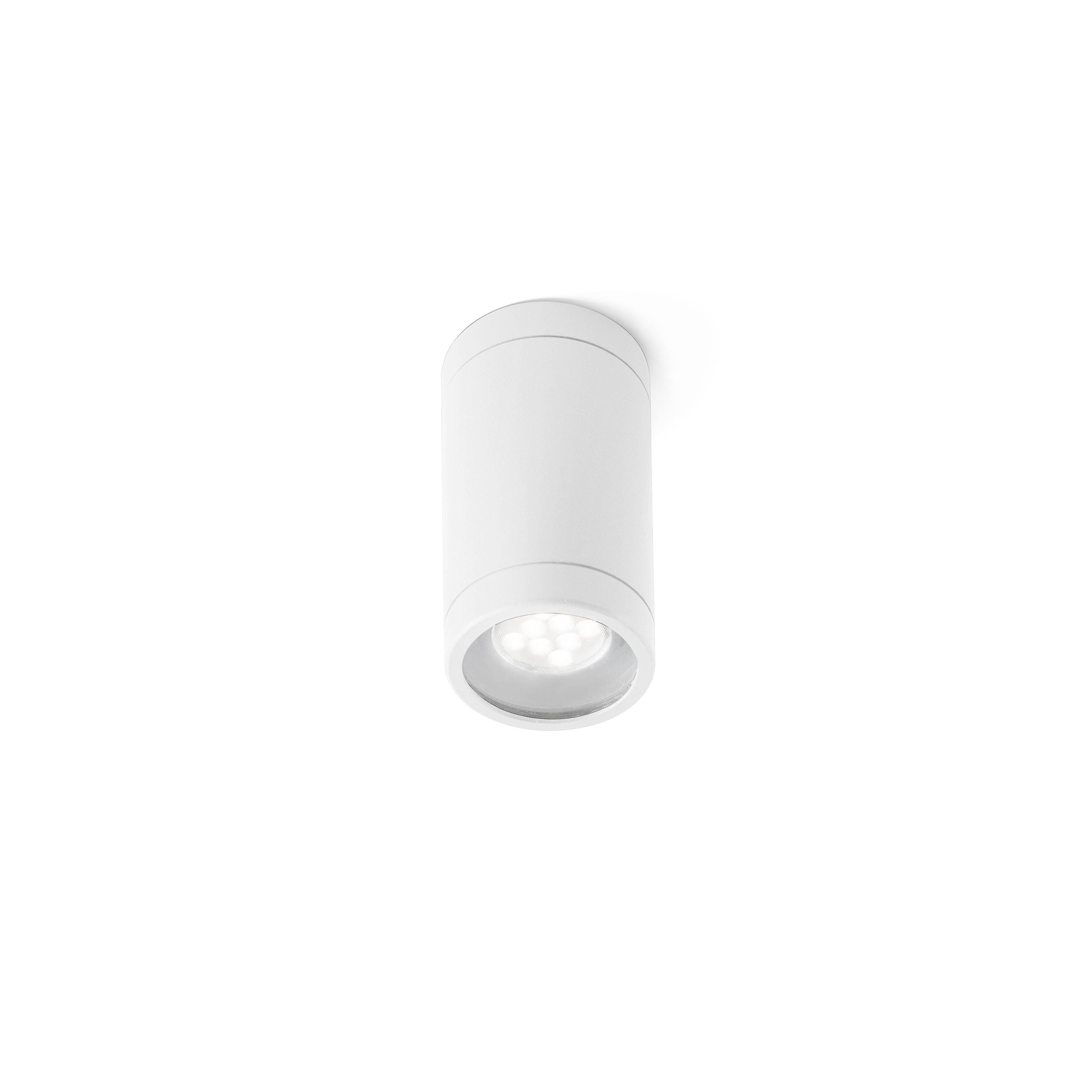 Faro Olot - 1 Light Outdoor Surface Mounted Ceiling Light White IP44, GU10