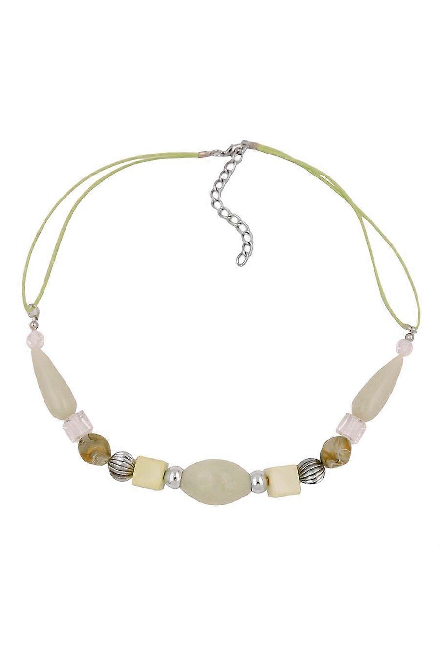 Necklace Beads Light-green Yellow - Gl01081