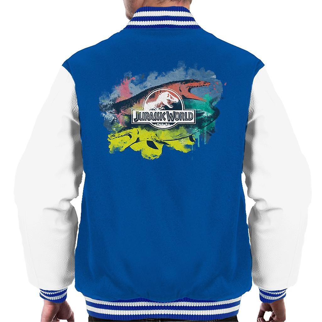 Jurassic Park Mosasaurus Brush Stroke Montage Men's Varsity Jacket