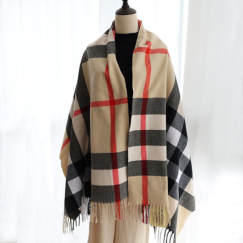 Women Scarf Shawl 2022 Autumn And Winter Thickened Tassel Warm Casual