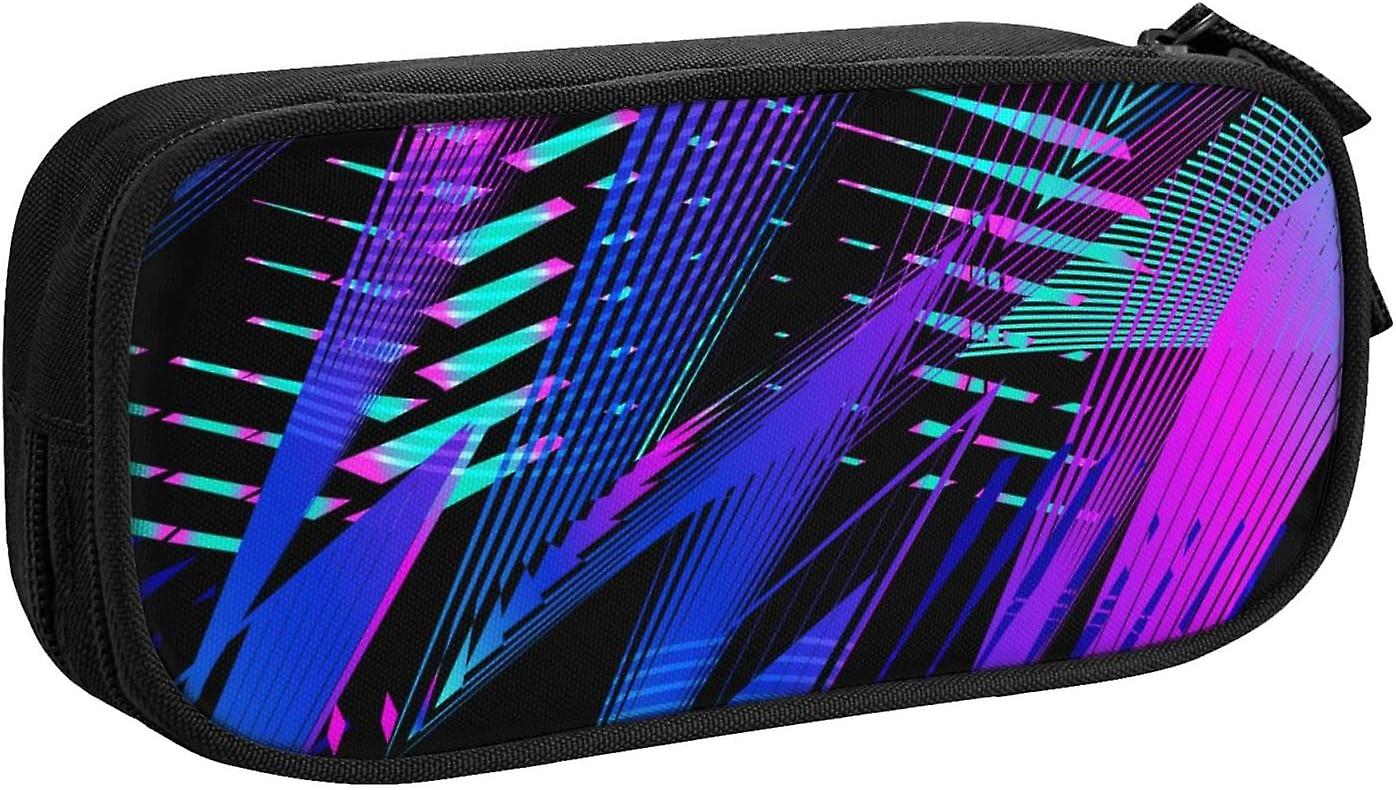 Large-Capacity Double-Layer Pencil Bag Cyberpunk Texture Color Large Pencil Case for Kids and Teens Stationery Storage Bag10324