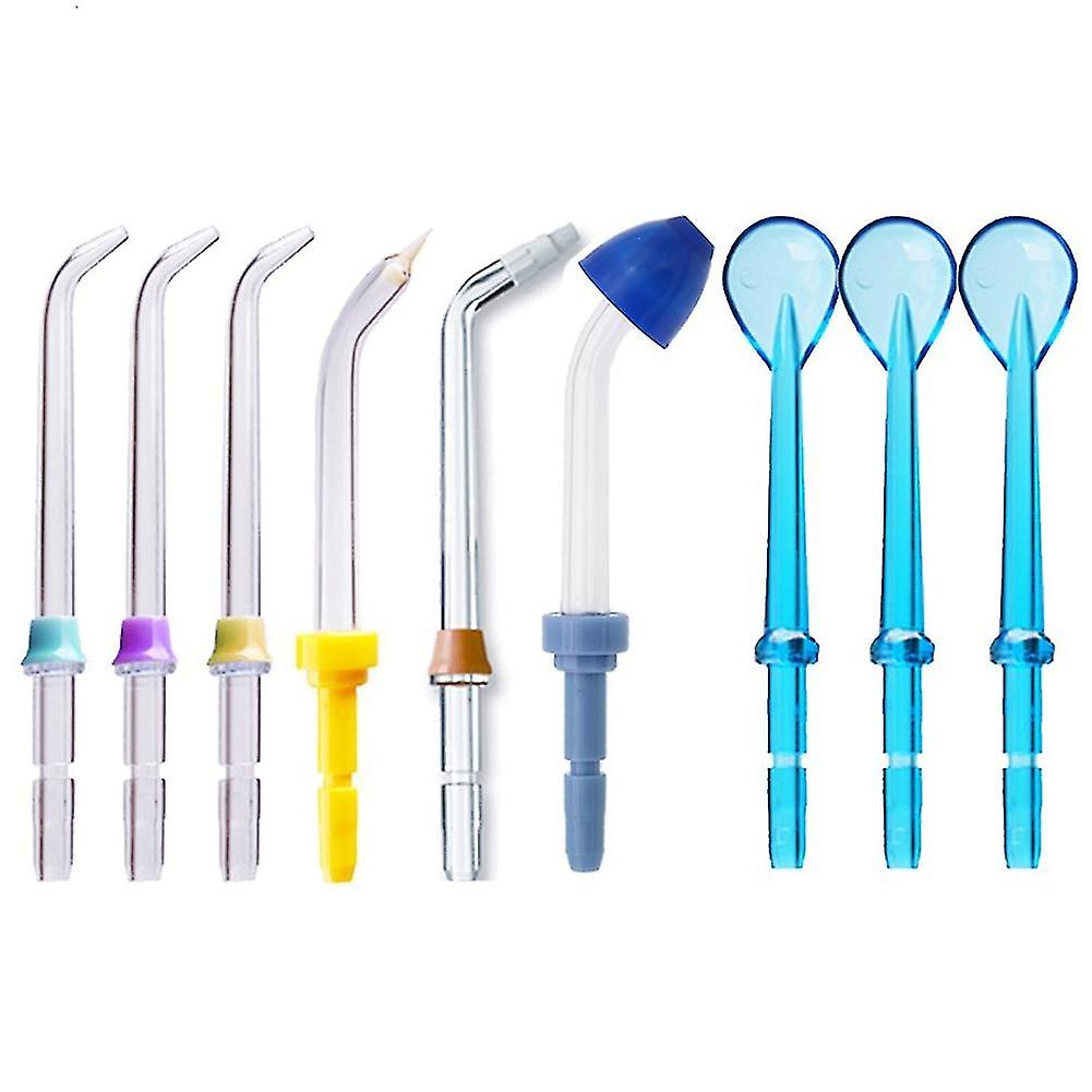 Jet Tip, Replacement Tip for Dental Plaque Removal Tool to Clean Teeth and Gums, Pack of 9