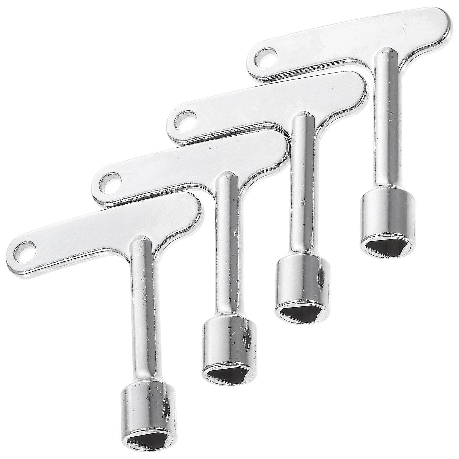 4pcs Elevator Key Elevator Service Key Triangle Panel Lock Triangle Spanner