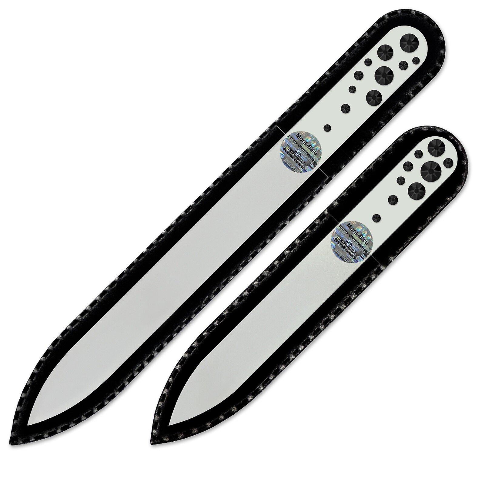 Set of 2 White Crystal Nail Files with crystals WW-MS - Jet