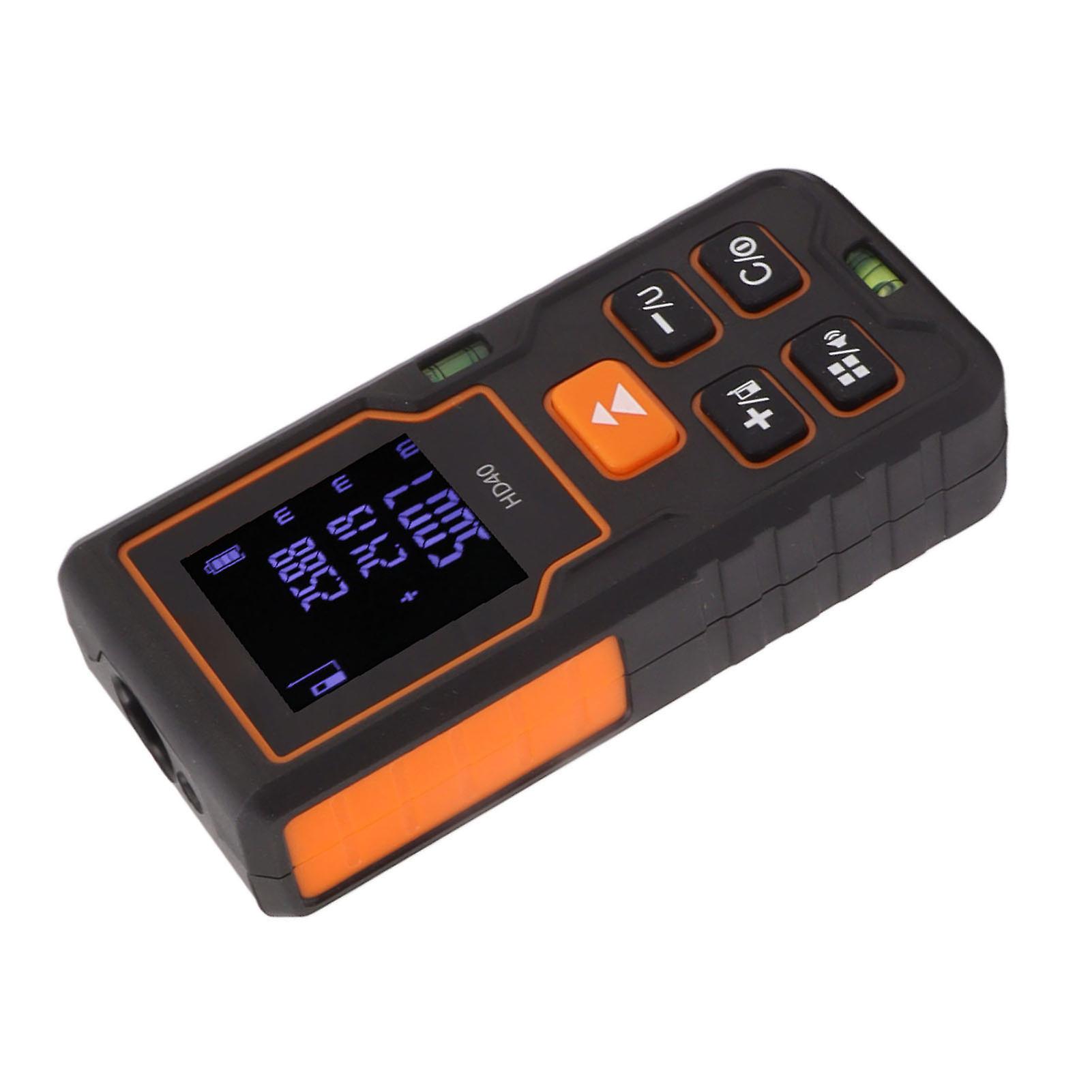 High Precision Handheld Laser Distance Meter 40m/131.2ft for Engineering, Construction and Woodworking