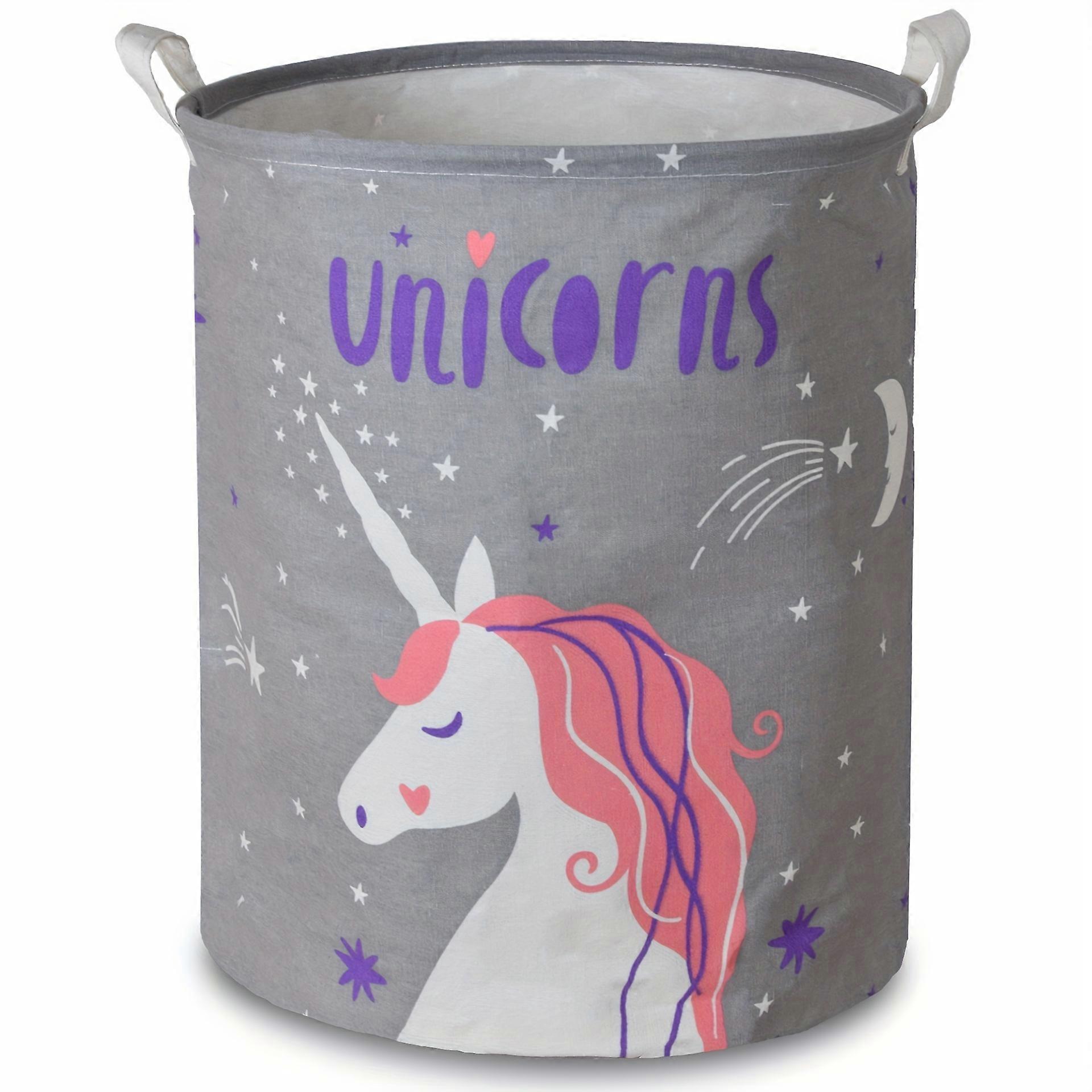 Unicorn Magic Laundry Basket - Large, Waterproof & Collapsible, with Stylish Handles for Easy Transport - Perfect Storage Solution for Bathroom, Dorm,