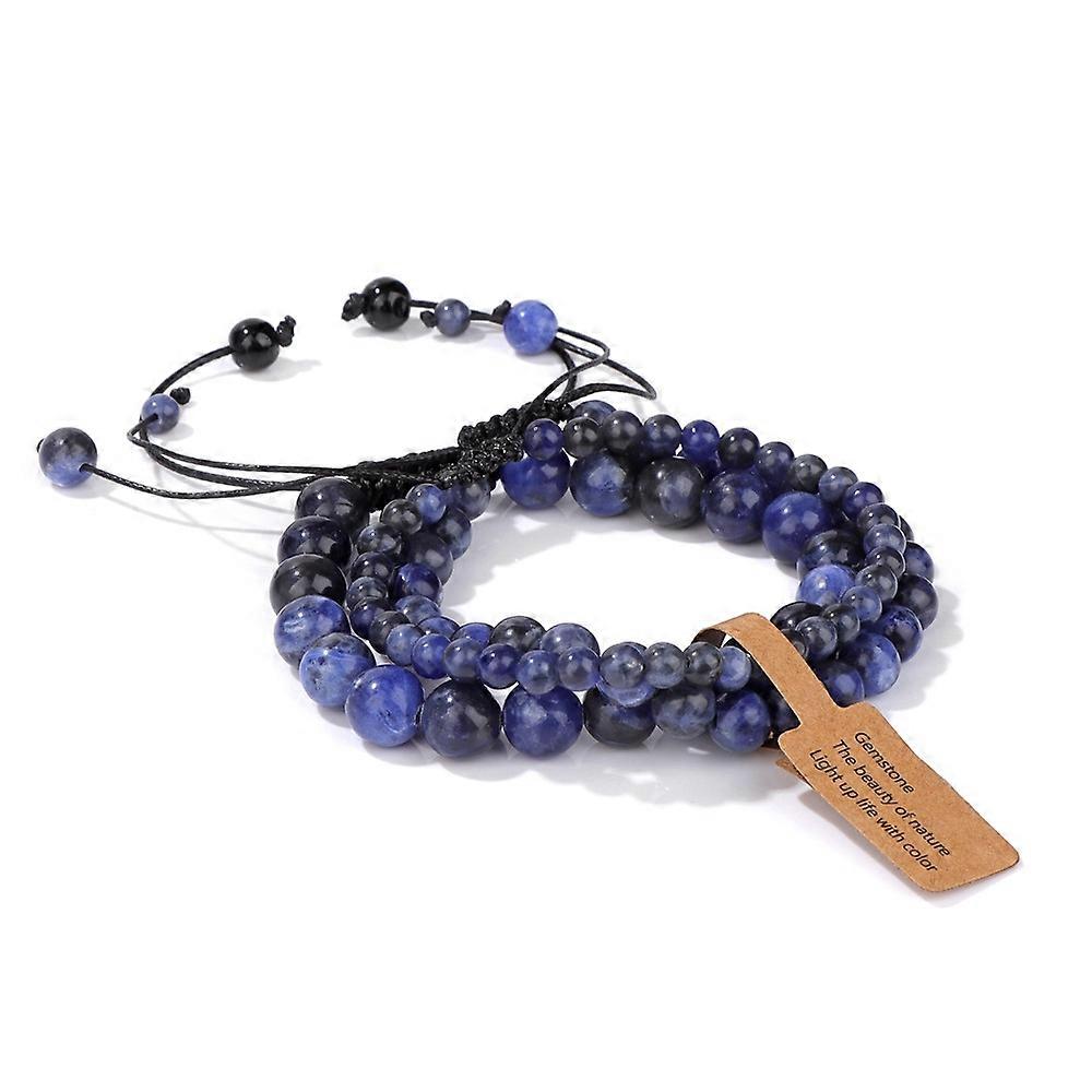 Bracelet-Blue Lined Trio-Oceanic Serenity