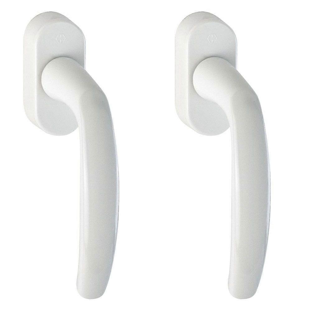 Window Handle, Window Handle, 2 Pieces Window Handle, Hole Spacing 43mm Casement Window Lock Plastic Steel Window White Door Handle