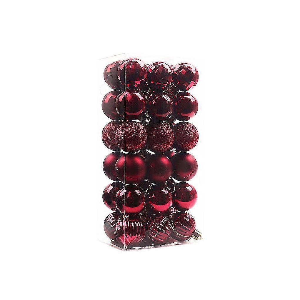 36 pièces Plafond Noël Bauble Home Tree Pendentif Décoration 4cm
