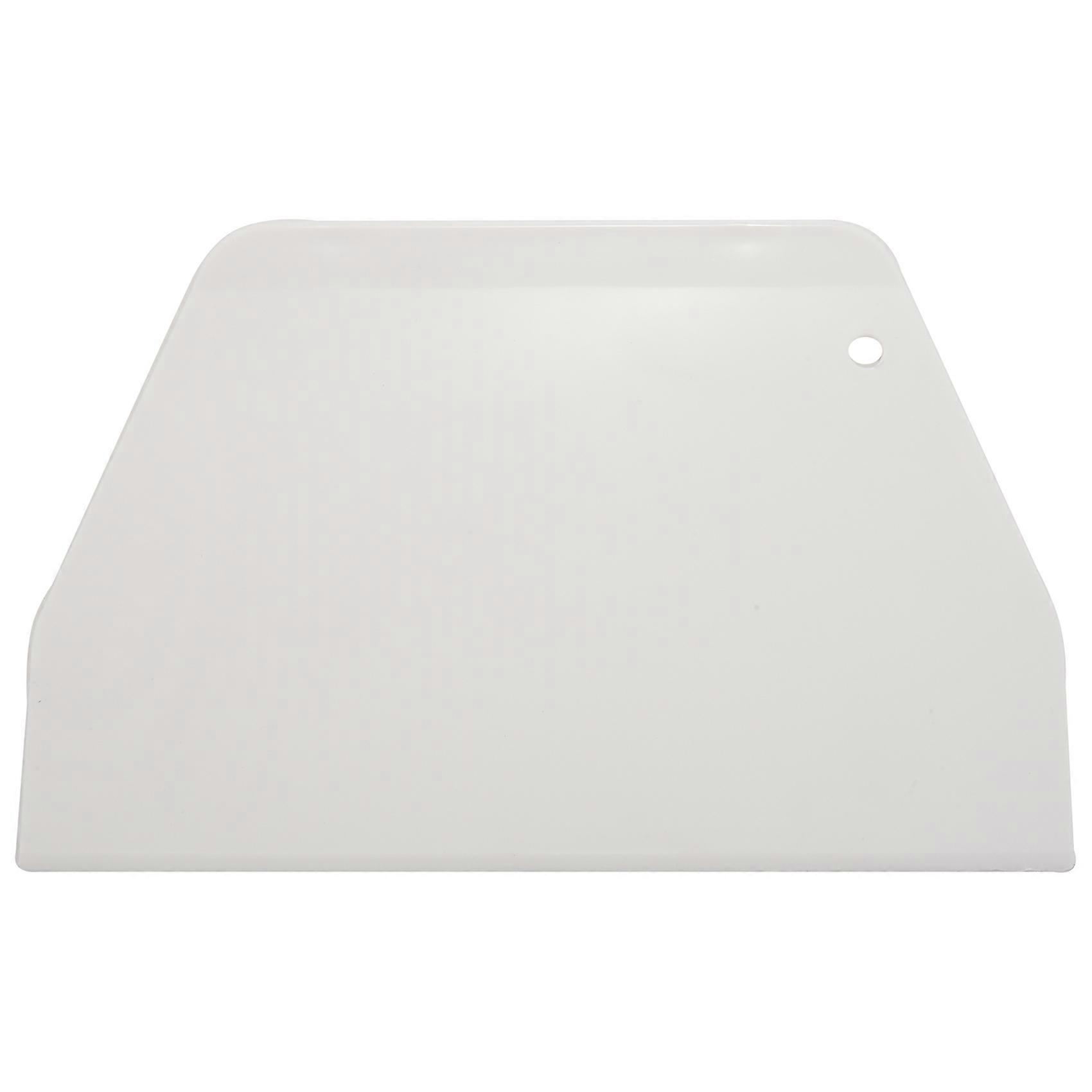 19 cm x 12.5cm Flat White Plastic Cake Decorator Dough Pastry Scraper Tool