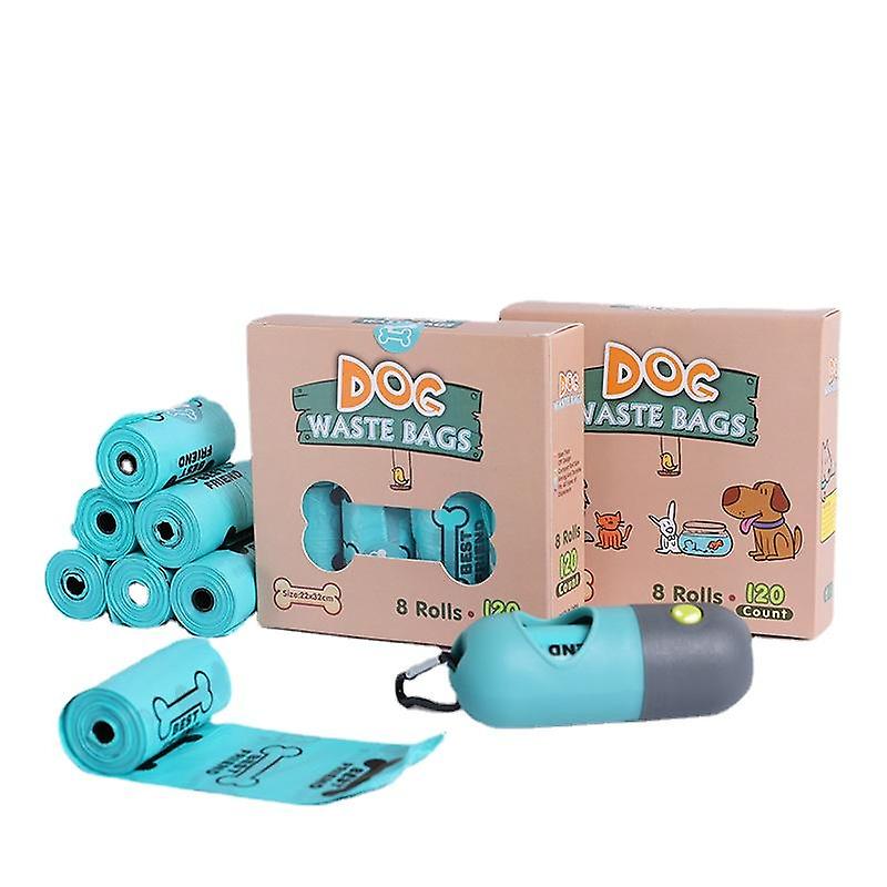 8Pcs Pet Degradable Garbage Bag Stool Bag With Led Garbage Bag Dispenser