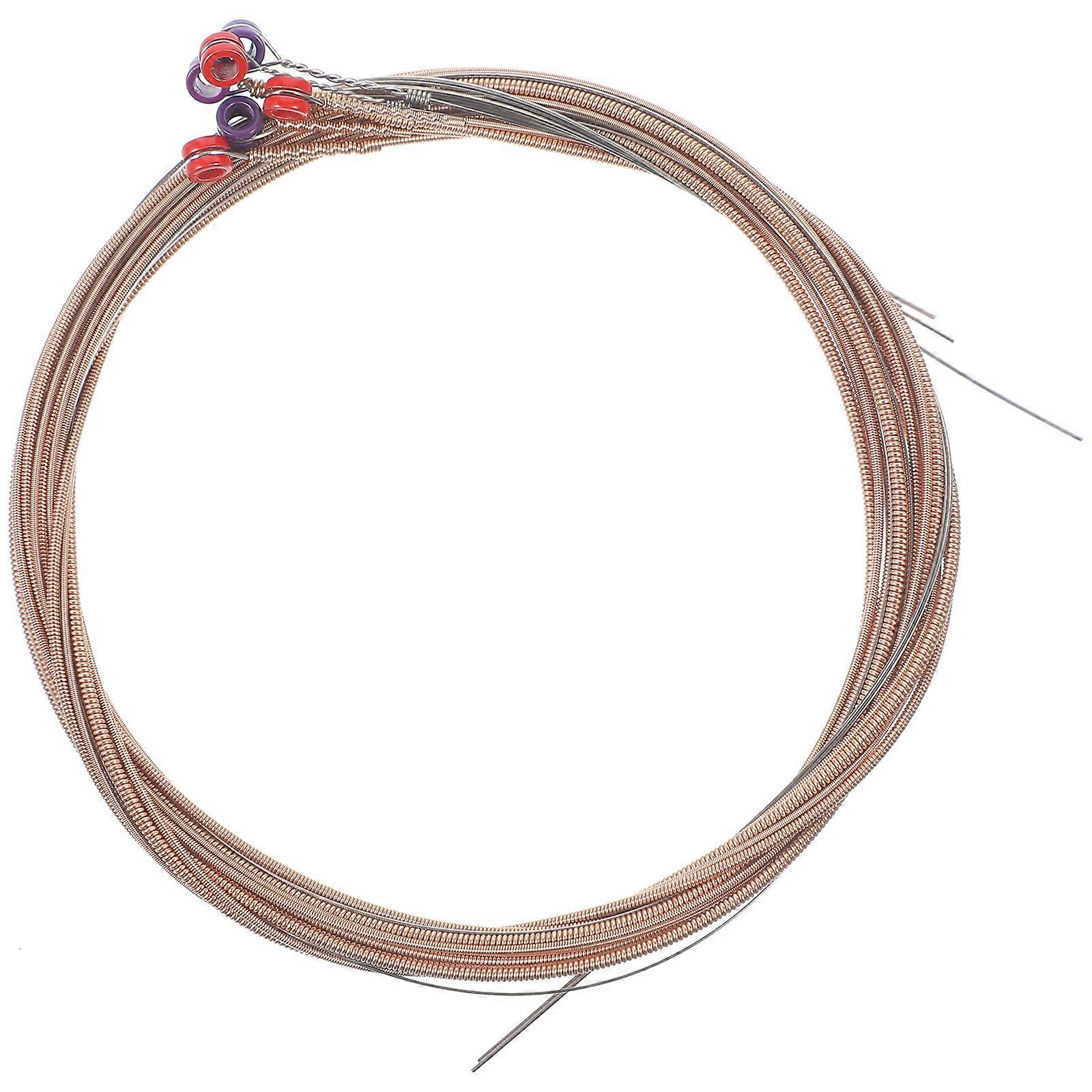 6pcs Folk Guitar Strings Universal Metal Guitar Strings Guitar Replacement Accessories