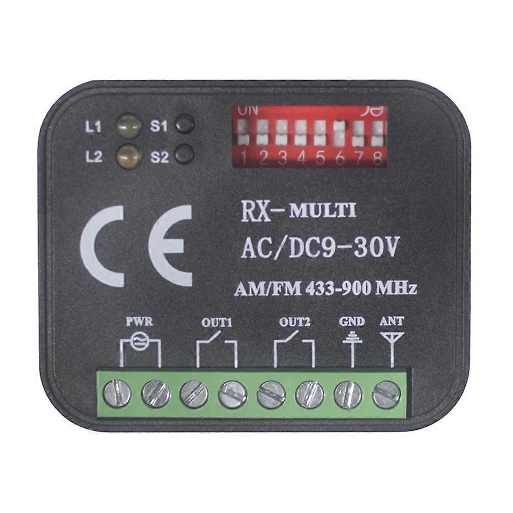 RX-MUTIL Garage Remote Control Receiver Universal 300-900MHz Fixed Rolling Code Controller Gate Opener + Learning Code 433mhz RF