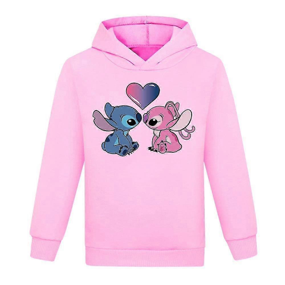 Kids Lilo And Stitch Printing Hoodie Sports Casual Cute Cartoon Boys Girls Hooded Sweatshirt Pullover Tops