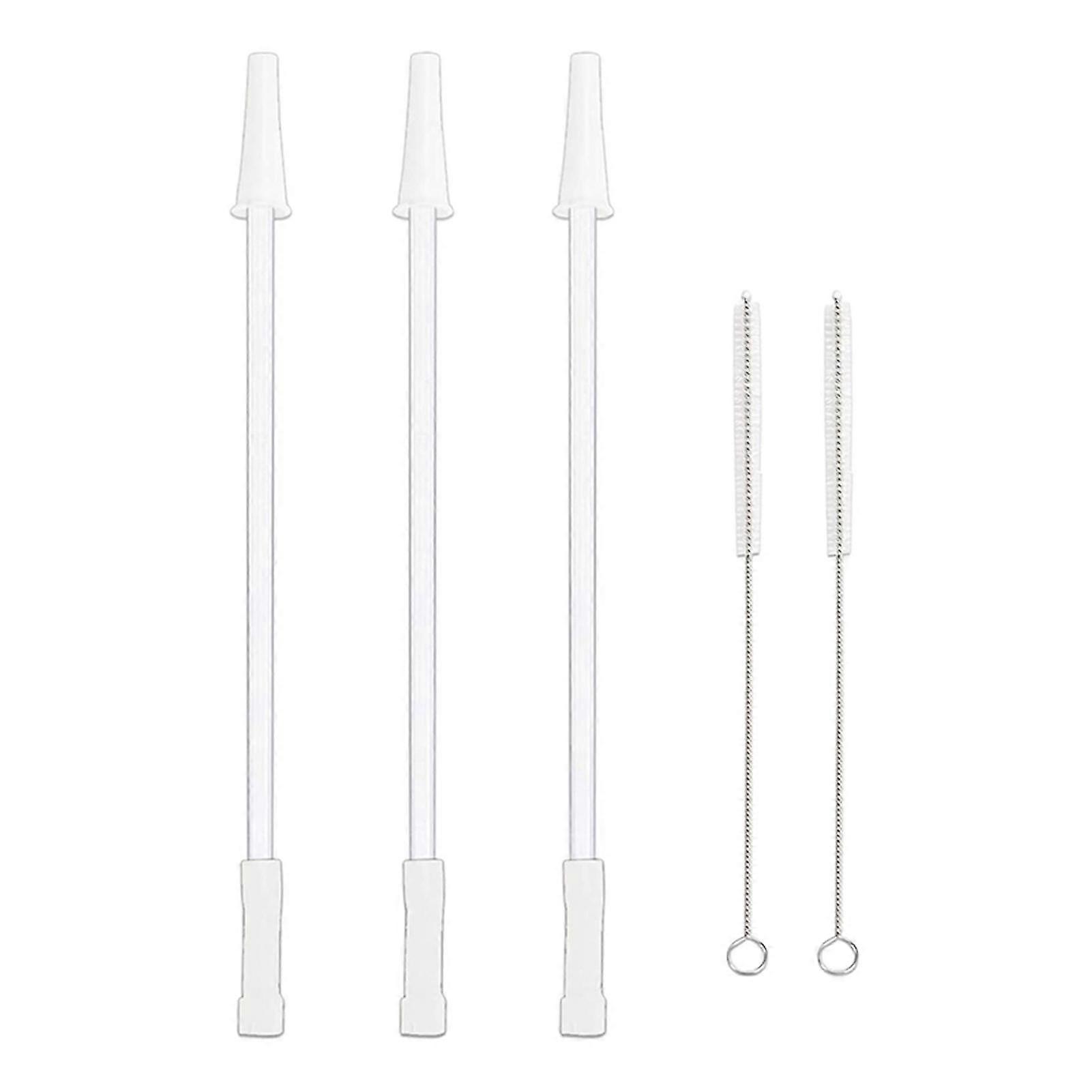Gallon Water Bottle Straw Trimable Reusable Straw Replacement Set With Brushes For