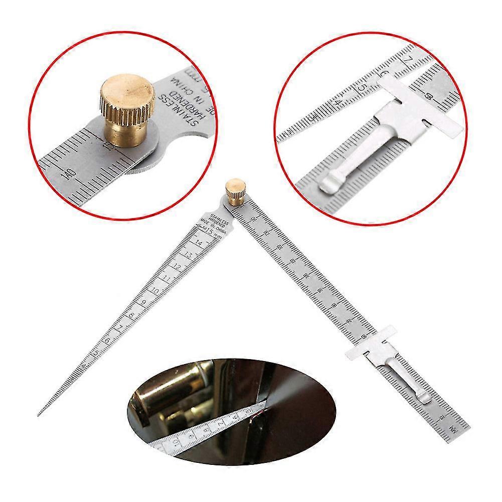 2 pcs 0-15mm hole measuring tapers ruler gaps measuring ruler set depth inspecting ruler utility measuring tool