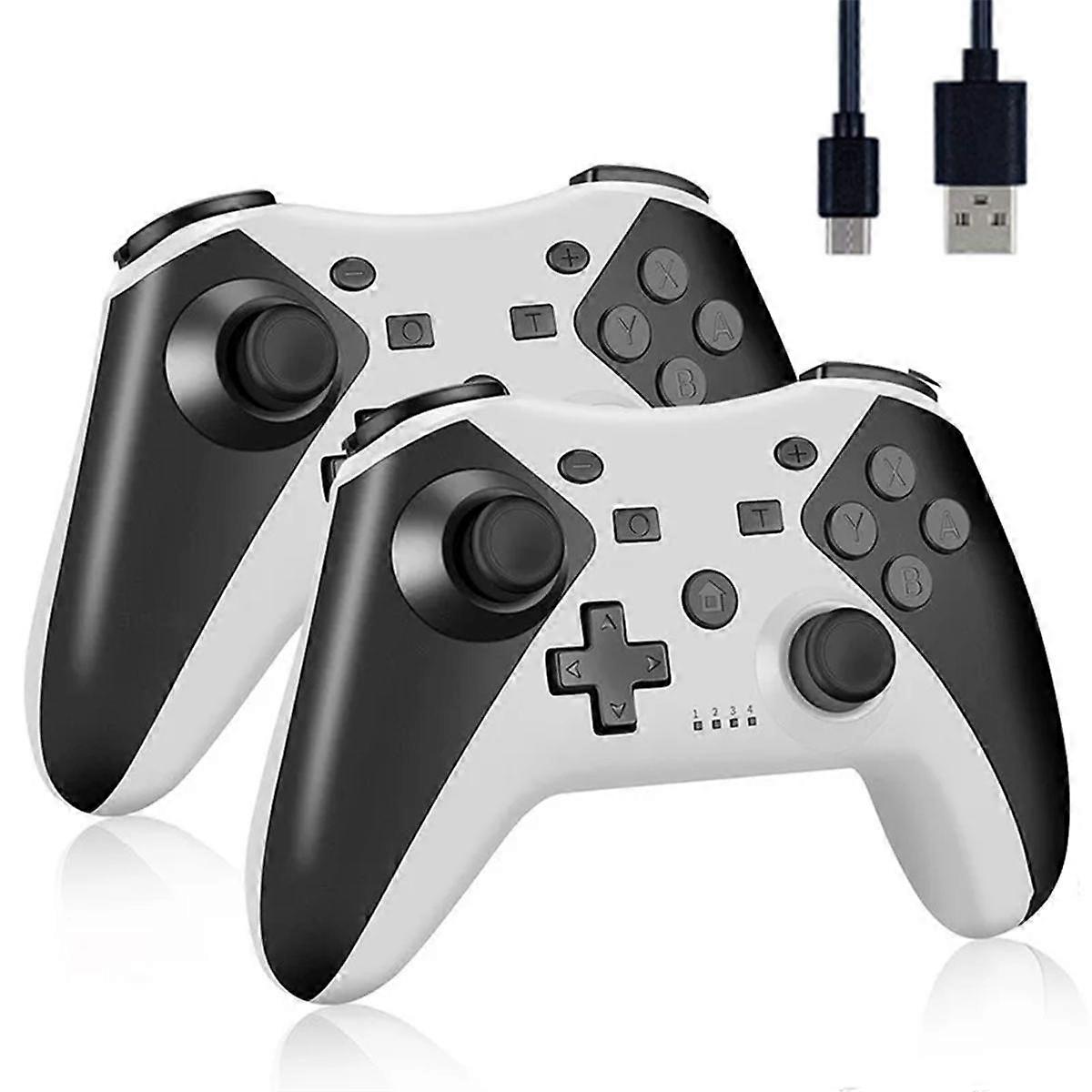 2PCS Wireless Bluetooth Controller for Pro Gamepad Compatible for Switch Pro/Oled/Lite/PC Joystick-C