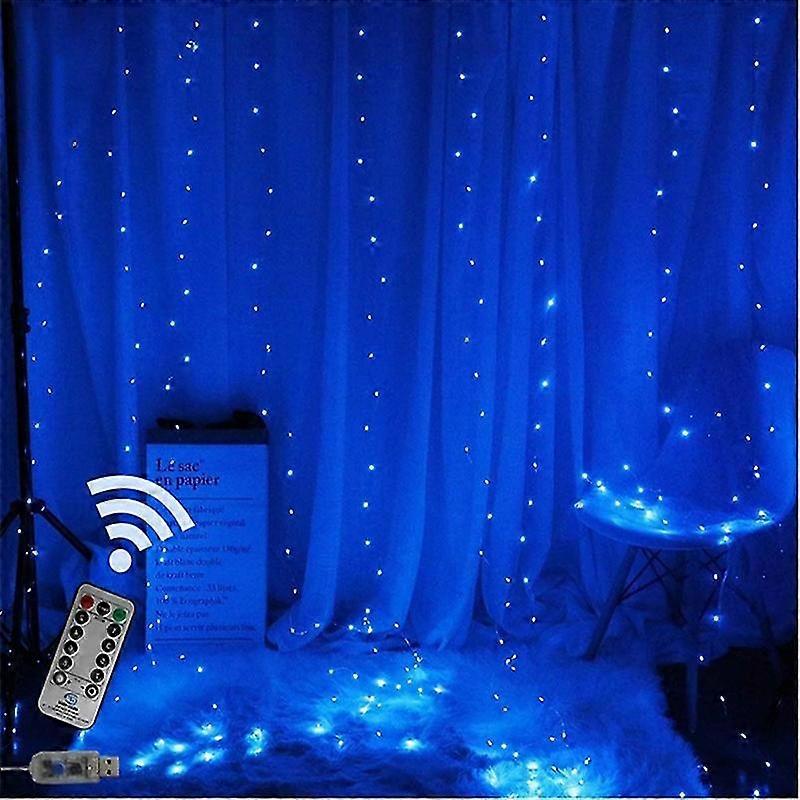 esa cortina de luces led con control remoto para ventana/boda/navidad/boda de 8 modos/luces de