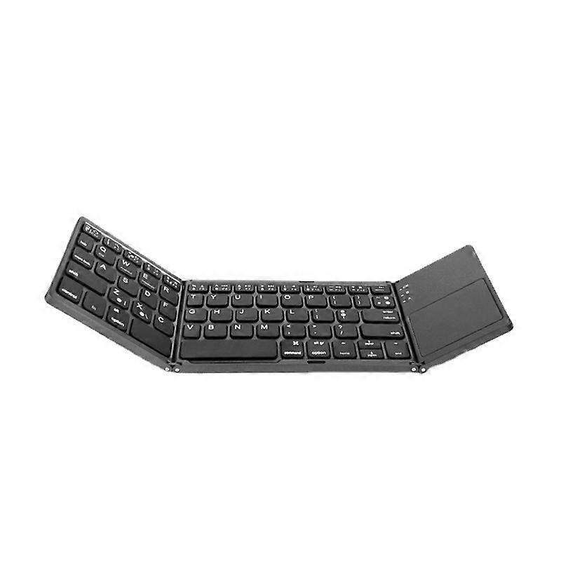 Portable Mini Bluetooth Wireless Foldable Travel Keyboard 3 Folding With Touchpad