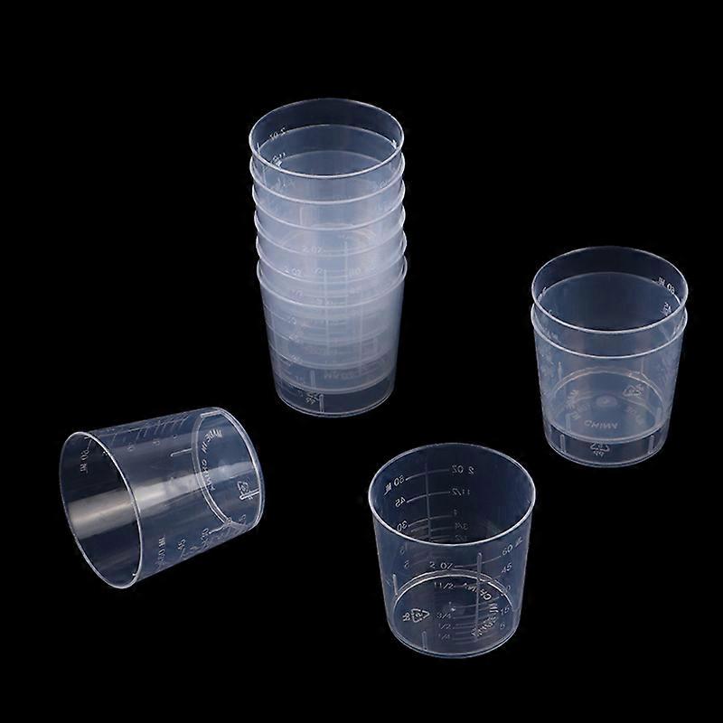 10Pcs 60ML Plastic Graduated Measuring Cups Epoxy Resin Mixing Art Waxing Kitchen Beakers Liquid Pp Measure Jug Cup Container
