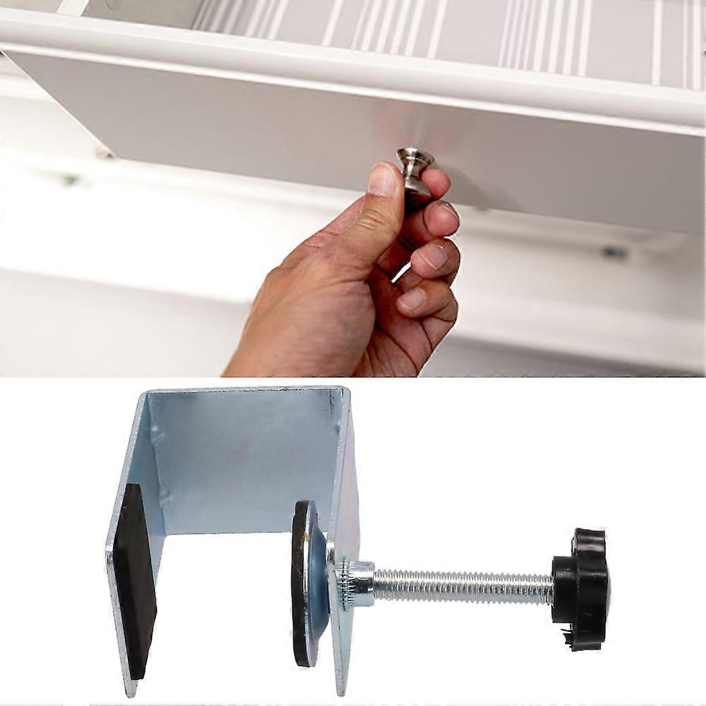 1pcs Heavy Duty Drawer Front Installation Clamp C Type Stainless Steel Drawer Front Installation Clamps Drawer Panel Clips Tools