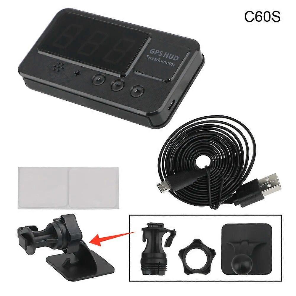 KM/h MPH Car GPS Speedometer Big Fonts LED Display C60s/C80 Odometer Car Head Up Display Altitude Display Projector