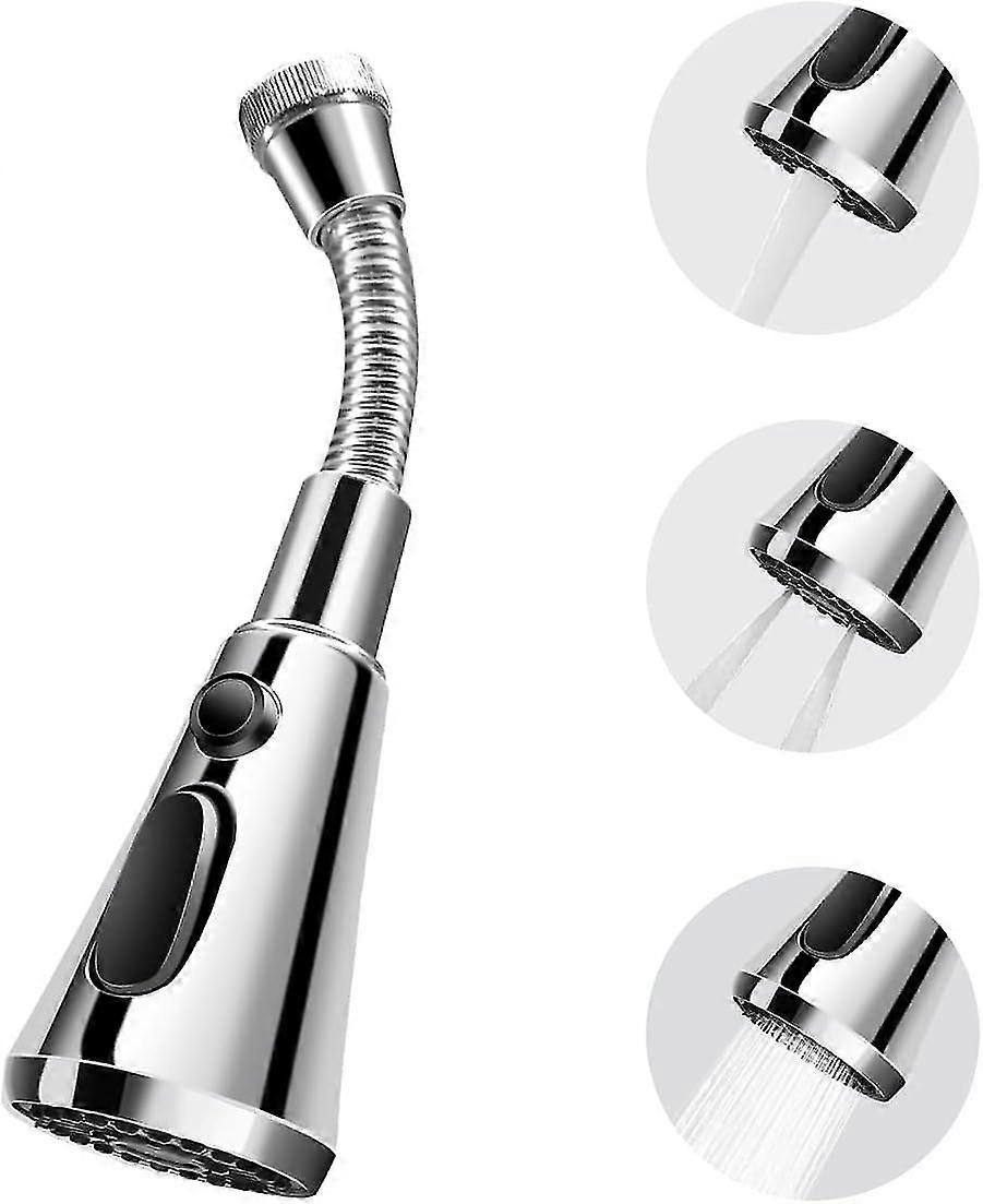 Faucet Extension, 360rotatable Faucet Attachment Kitchen Tap Spray Head With Universal Adapter Water Saving Filter Faucet With 3 Spray Modes