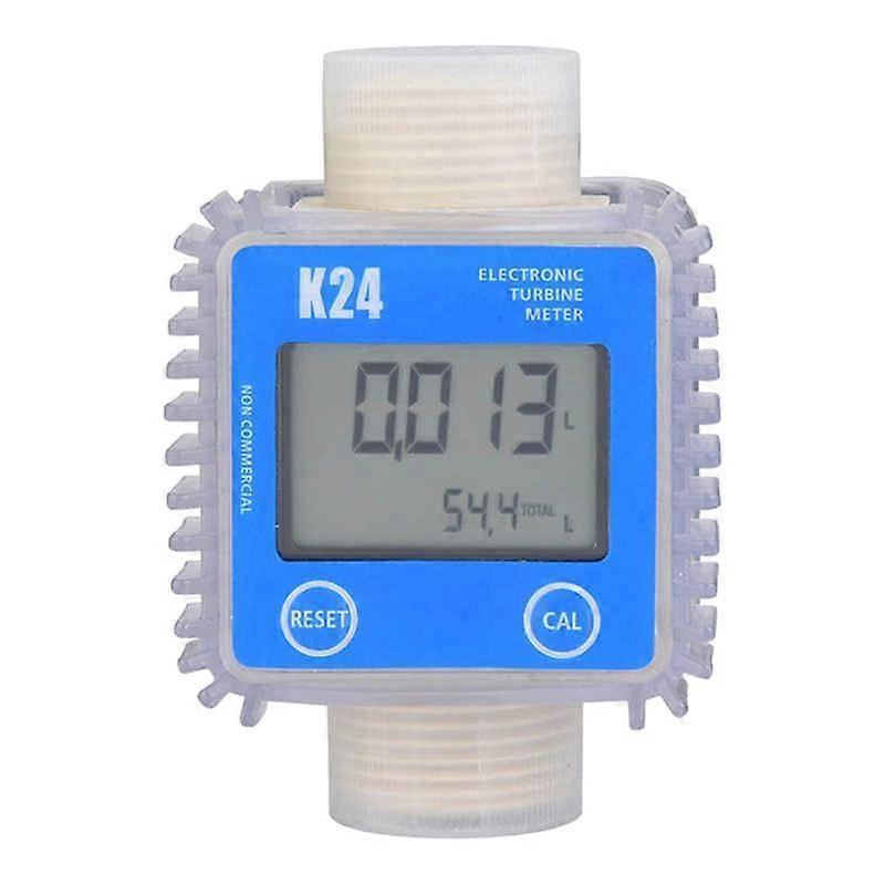 Digital K24 Turbine Oil Fuel Flow Meter Gauge LCD Fuel Flow Meter Chemicals Water Sea Liquid Flow M