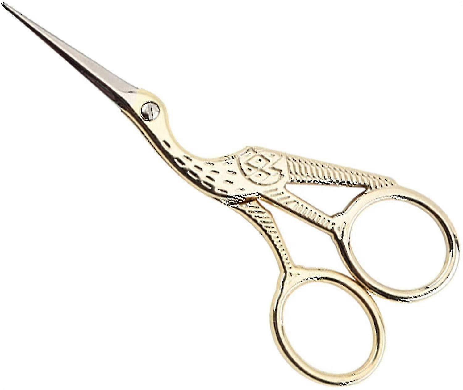 Professional Eyebrow Scissors/silk Scissors Stork Scissors(4.5 Inches, Gold)