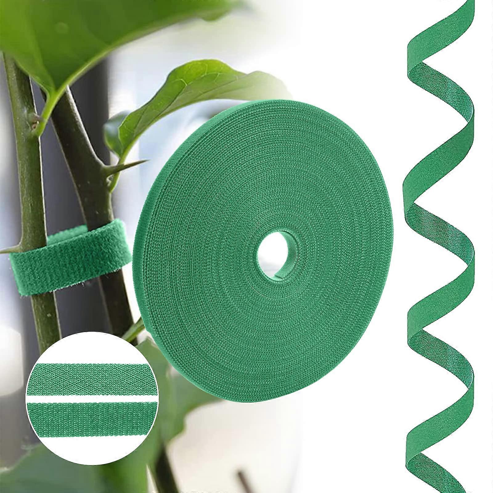 Green Garden Plants Tie,Tape Plant Ties Self Adhesive Tape Hook Loop Garden Strips Adjustable Tree Ties Plant