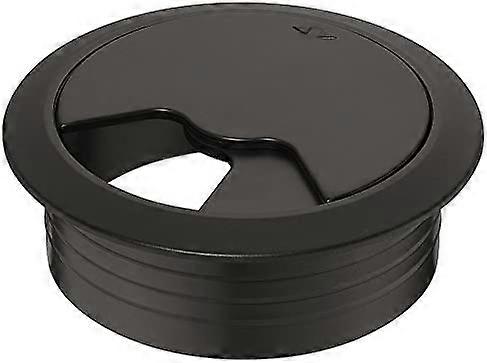 Plastic Cable Cover for Tables | Organize Your Computer Cords and Outlets for a Tidy Office | Home Furnishing Accessories | Cable Pass Black | 60 mm