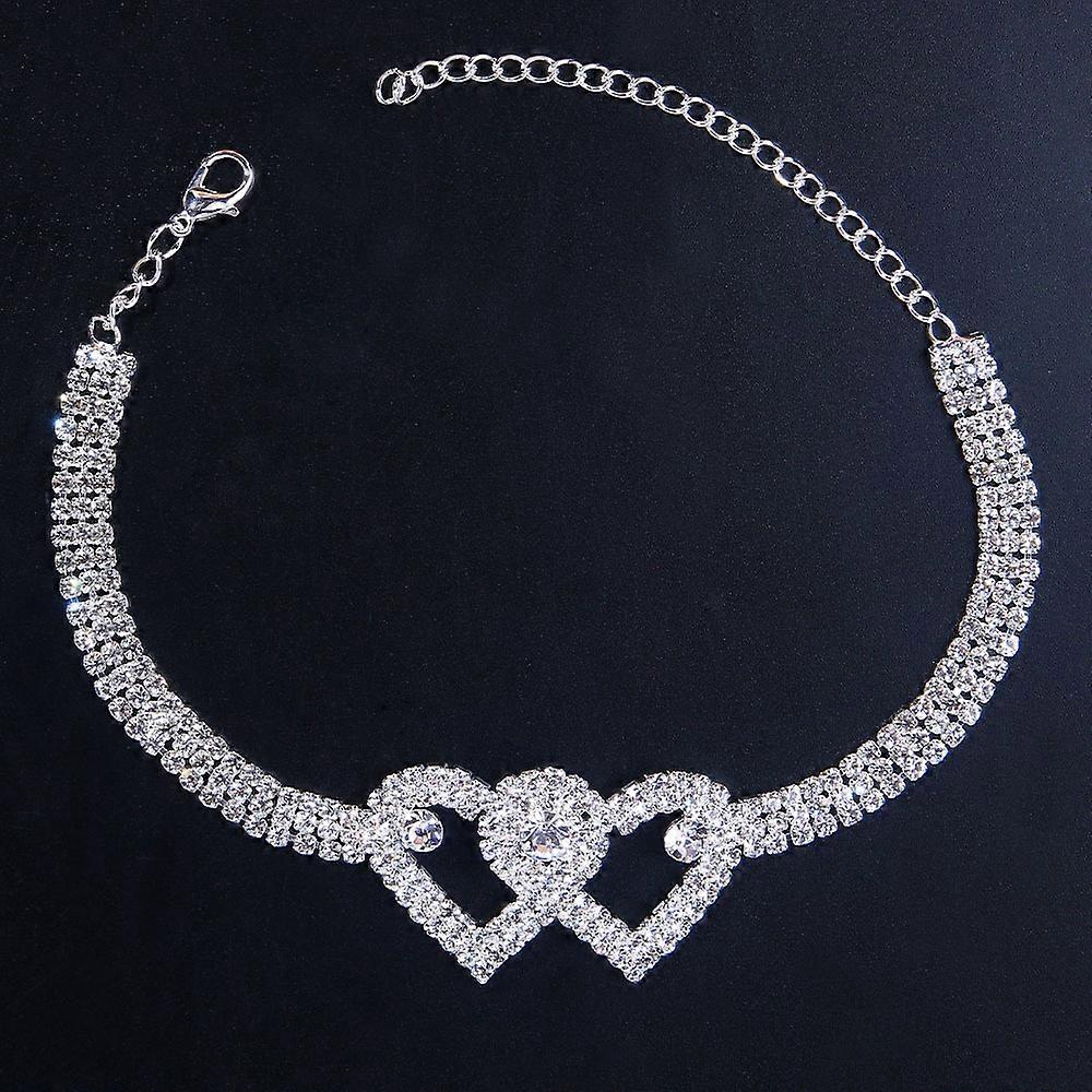 rhinestones Heart Anklets for Women