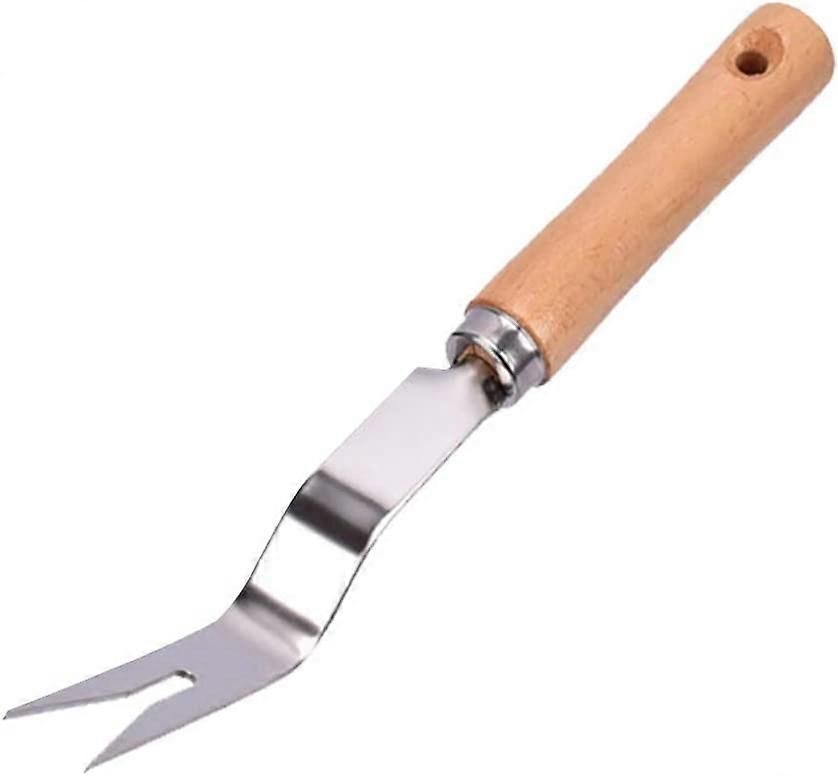Manual weeding tool Stainless steel weeding tool with wooden handle