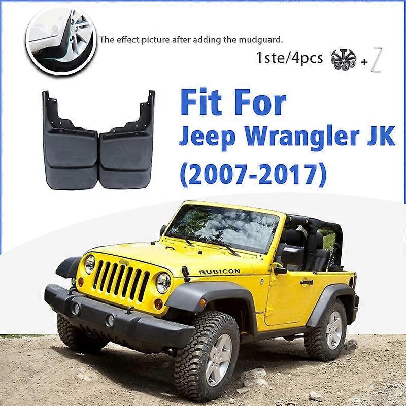 Excellent Mudguard For Jeep Wrangler JK 2007-2017 Front Rear Mudflaps Mudguards Accessories Splash Guard Fender 2008 2009 2010 2011 2012