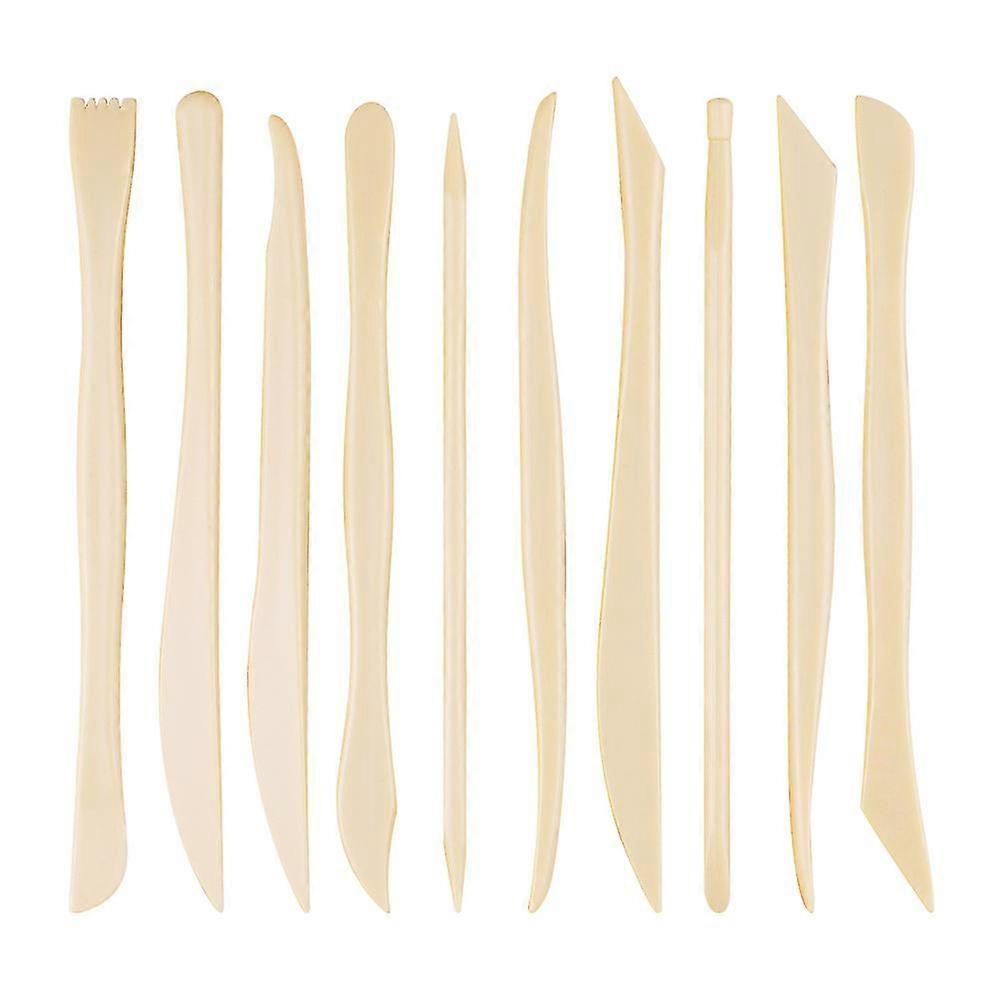 10pcs Polymer Clay Tools Modeling Clay Sculpting Tools Kits For Pottery Sculpture Wooden Dotting Tools