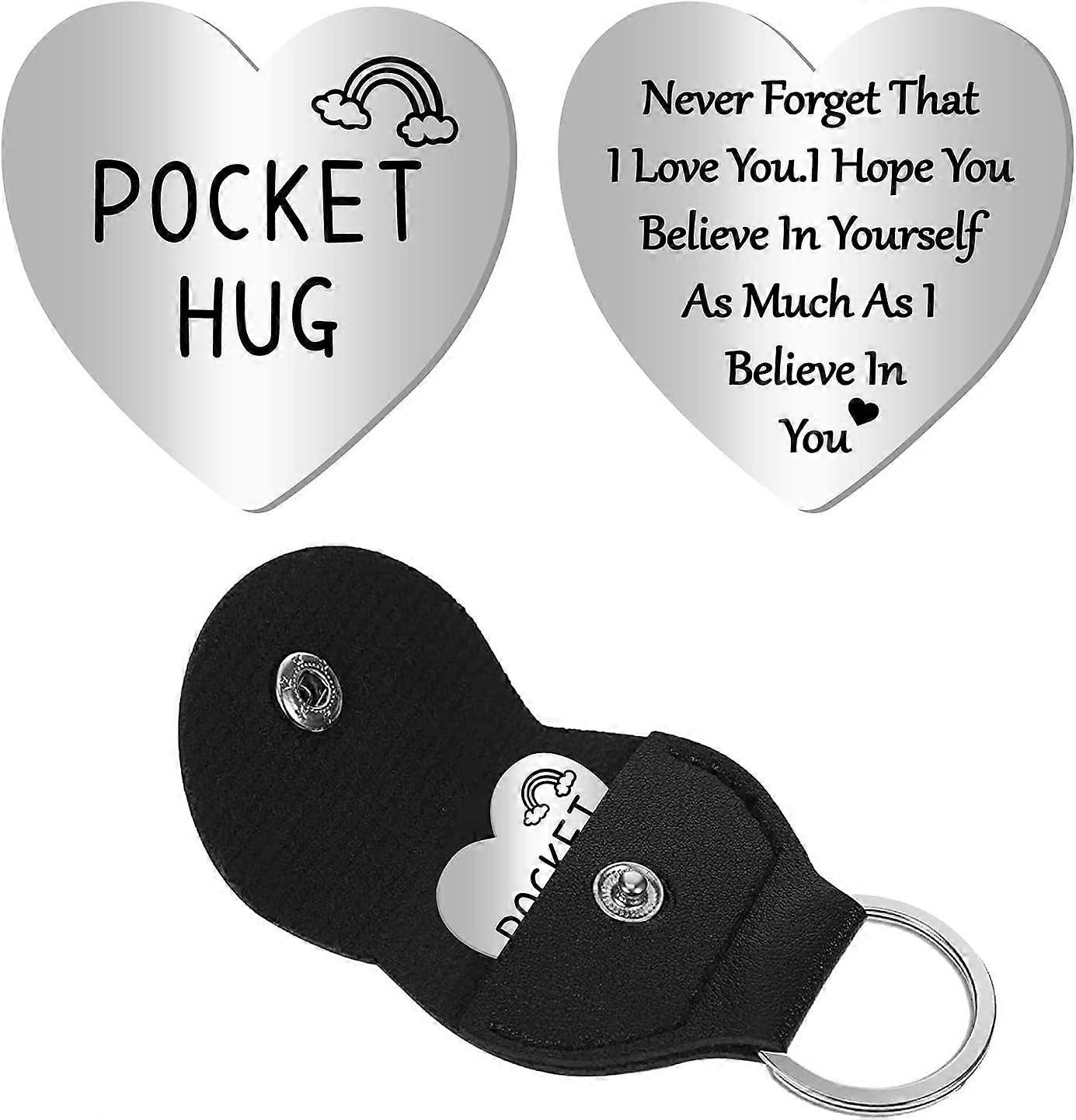 1 Set A Little Pocket Hug Token Heart Pattern Long Distance Relationship Keepsake