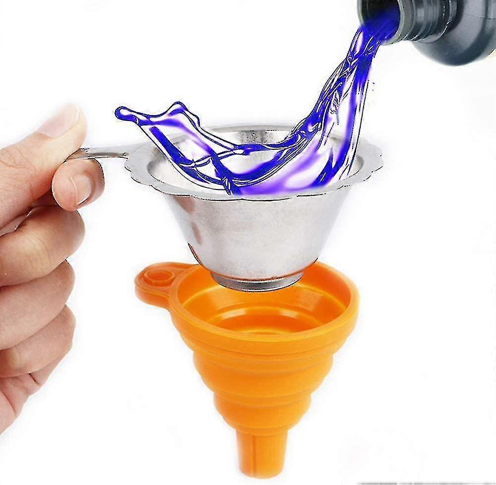 3d Printer Accessory Silicone Retractable Funnel Stainless Steel Filter