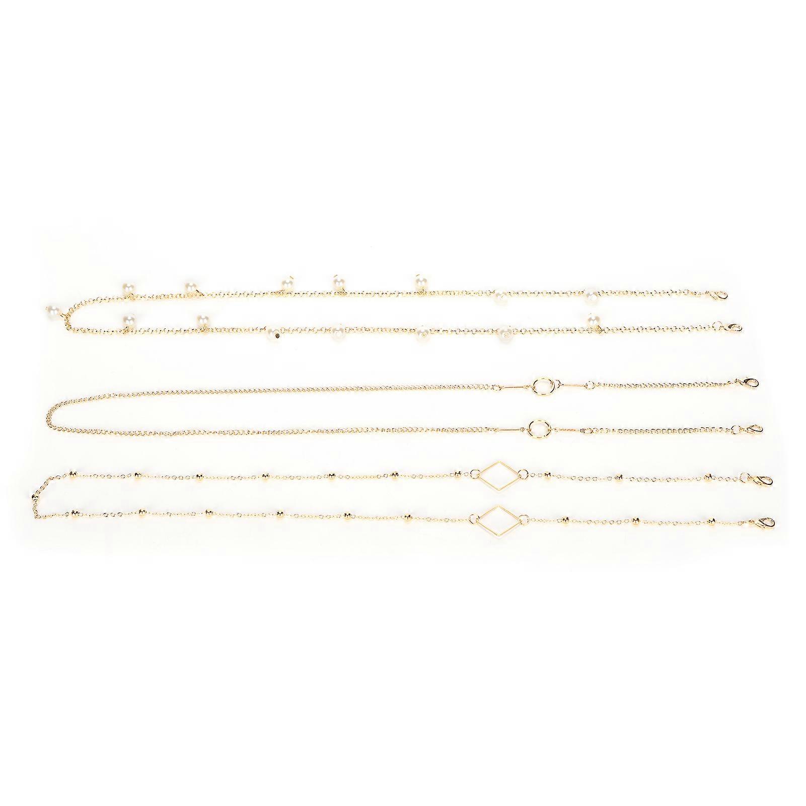 3PCS Chain Gold Color Decoration Alloy Sunglasses Eyeglass Chain Eye Mask Chains Stylish