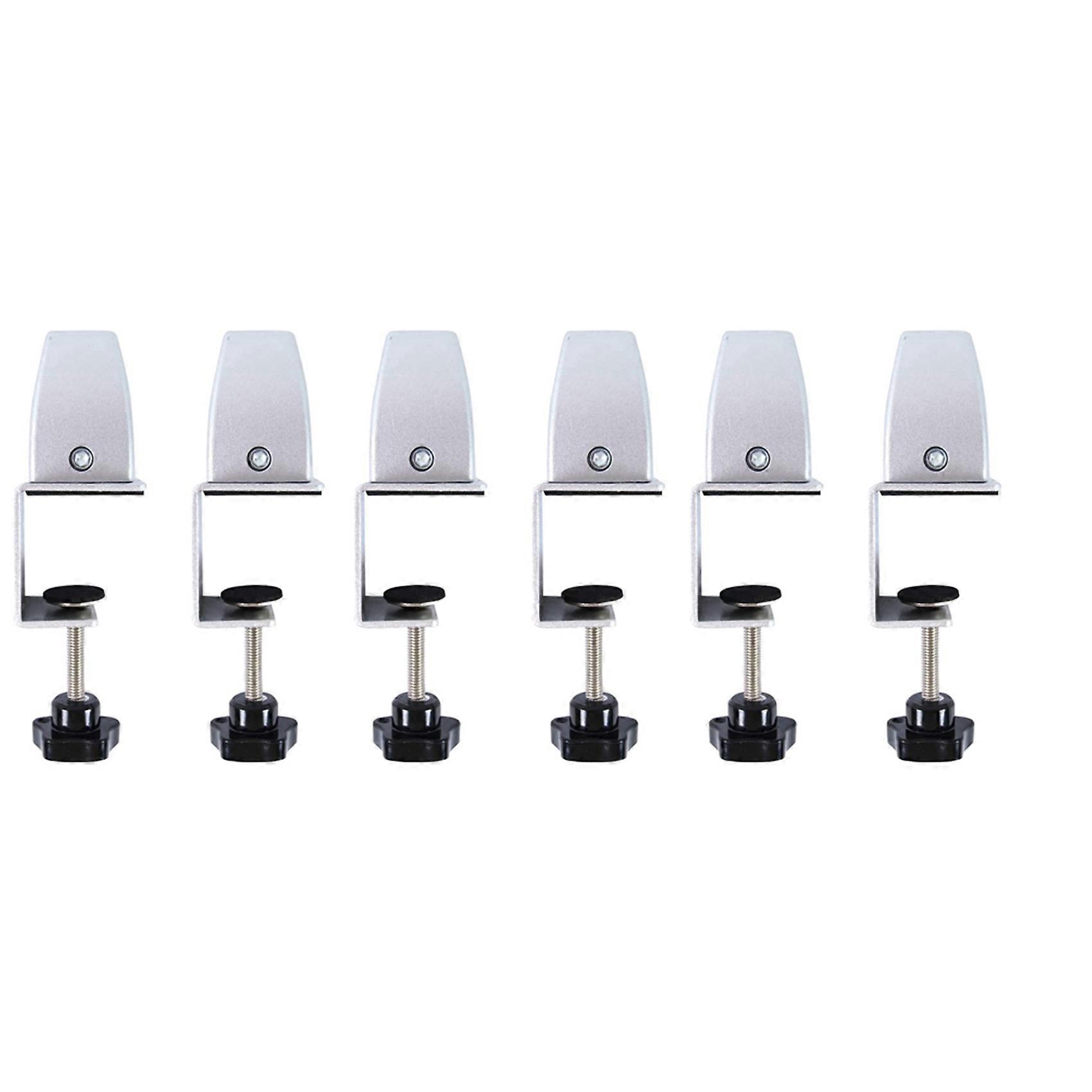 6 Pcs Office Desk Divider Clamp Privacy Screen Holder Bracket Screen Baffle Clamp Partition for Tab