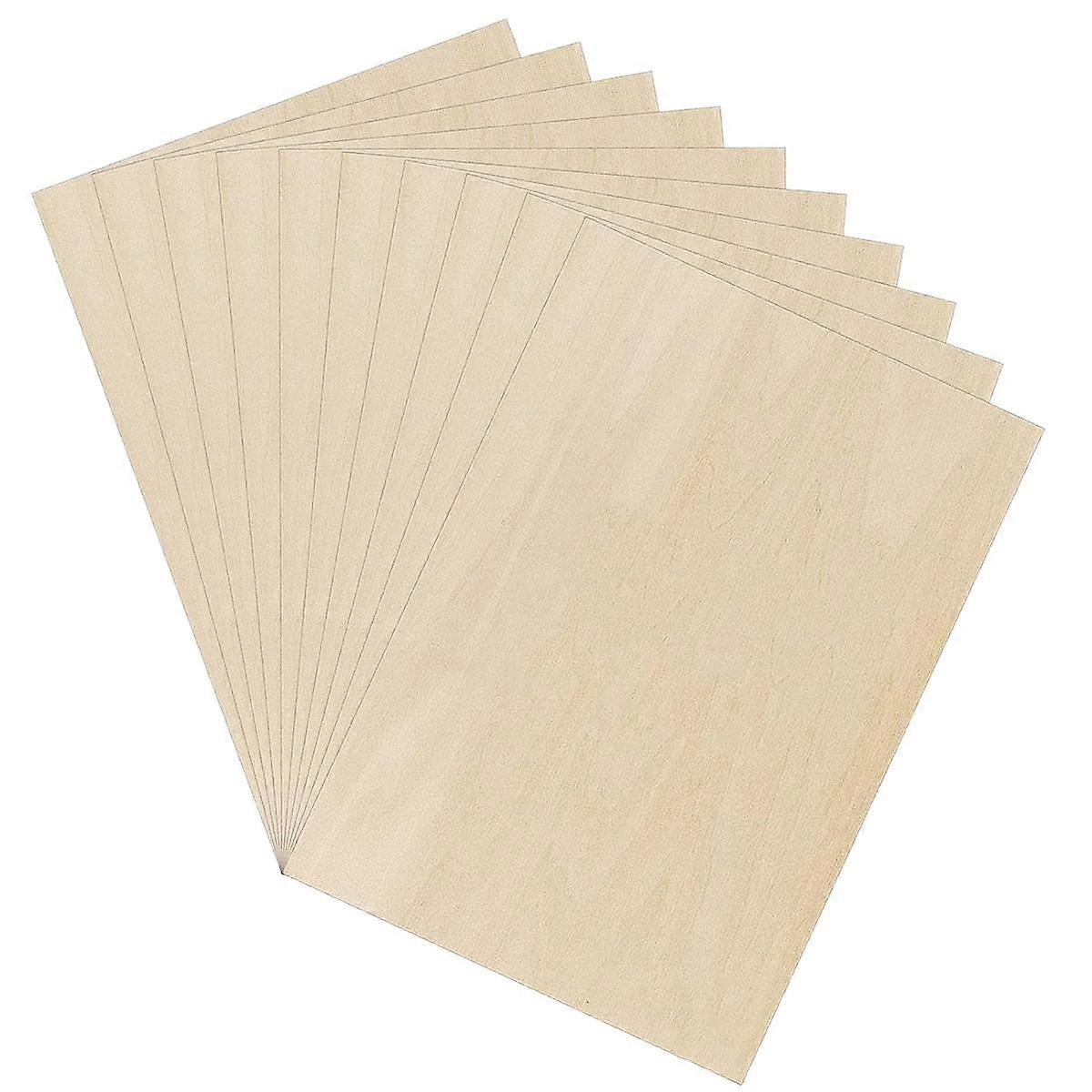 10 x Plywood Panels , A3 Wooden Panel, Fretsaw Wood for DIY Woodworking, Laser Processing, Model Ma