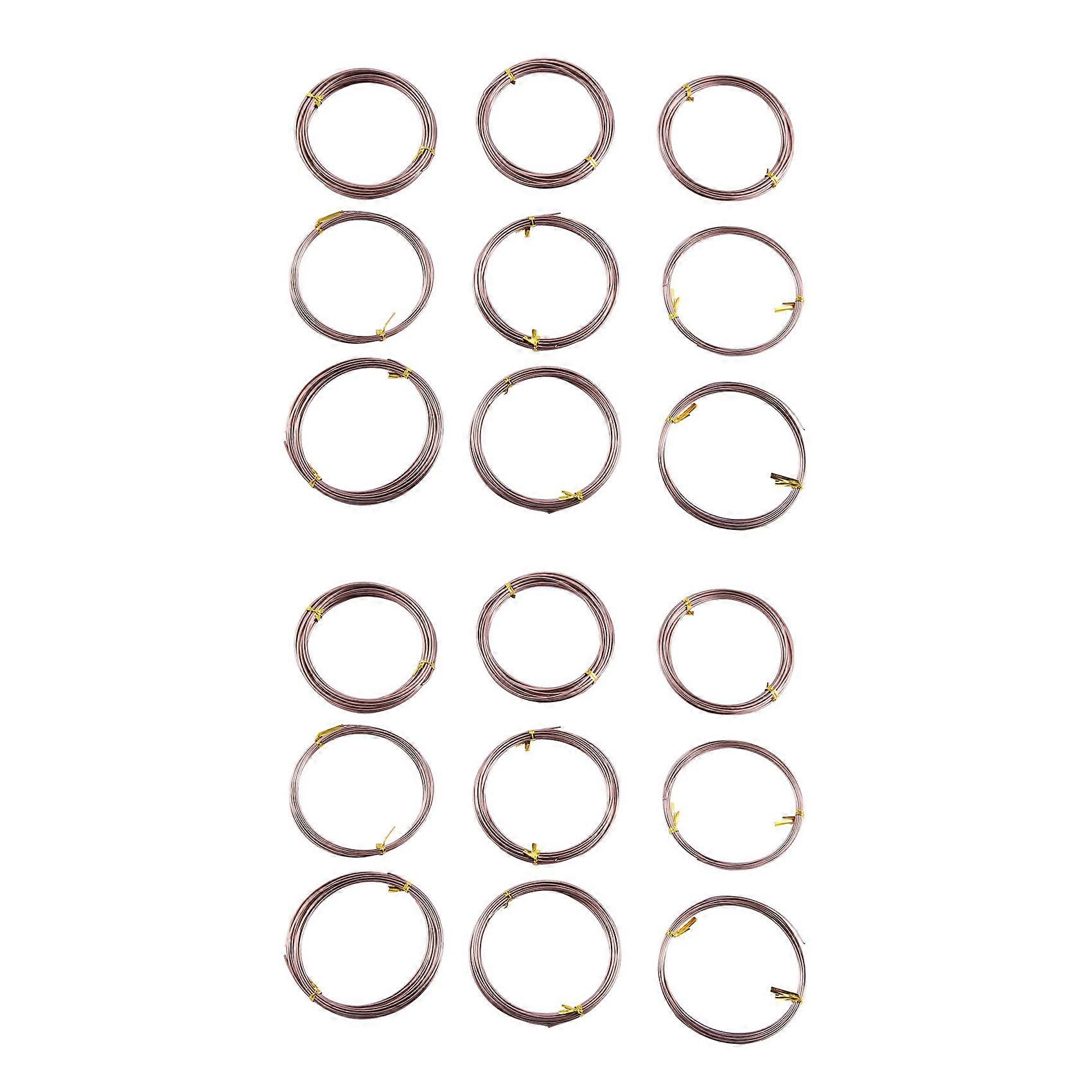 18 Rolls Bonsai Wires Anodized Aluminum Bonsai Training Wire with 3 Sizes (1.0 Mm,1.5 Mm,2.0 Mm),To