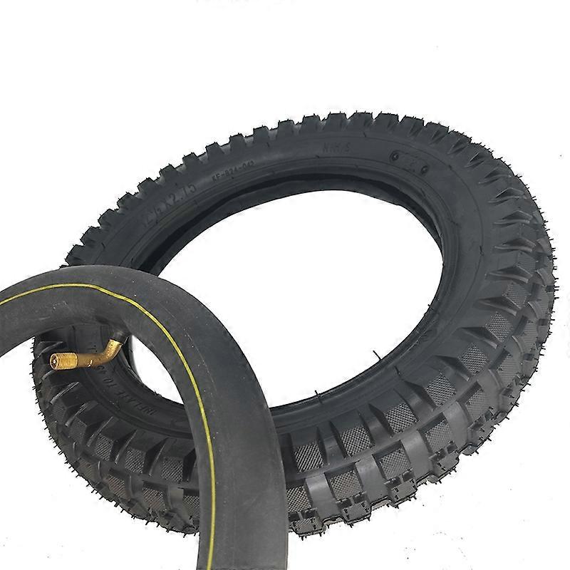 2 jeux de 12,5x2,75 (12-1 / 2x2,75) pneus à crampons robustes et chambres à air avec potence tr87 courbée de remplacement pour mini-vélos de poche MX125 MX350 MX400 Dirt Rocket X-560 Scooter