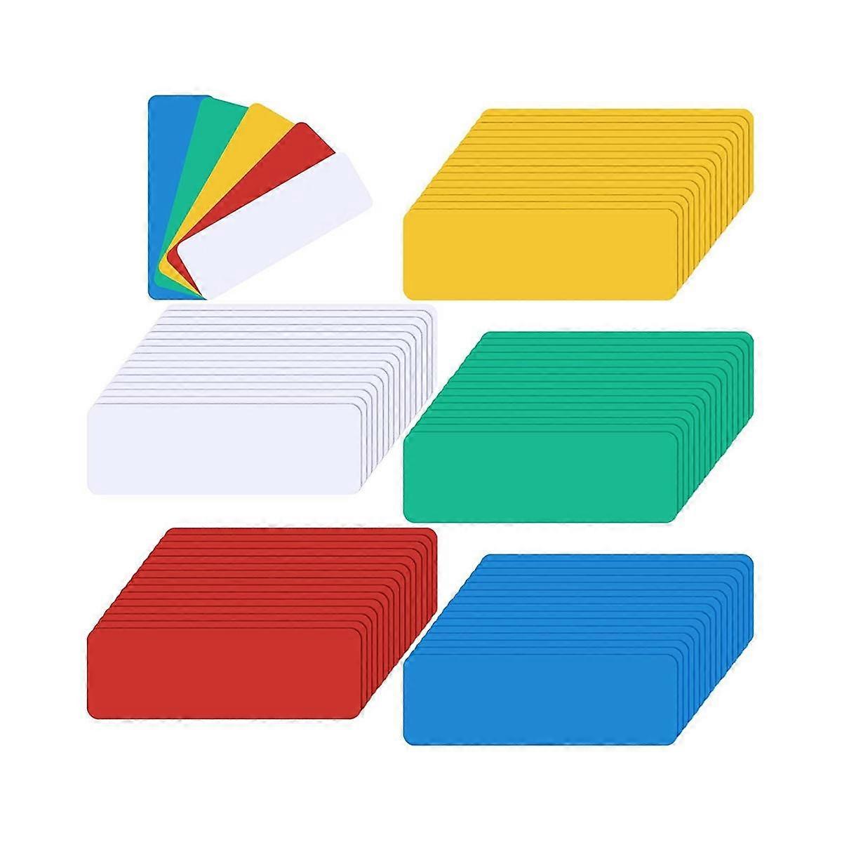 120 Magnetic Dry Erase Labels Reusable Name Tag Labels Magnetic Label Strips for Home Office Whiteb